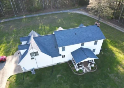 After look of roof replacement with GAF Timberline HDZ shingles in Harbor Blue