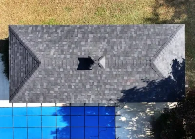 After look of roof project with Owens Corning Duration shingles in Onyx Black