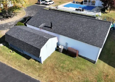 After look of roof project with Owens Corning Duration shingles in Onyx Black