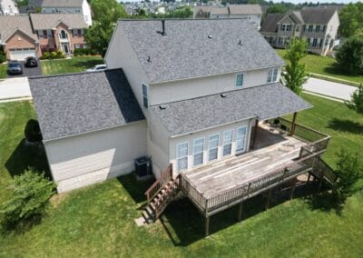 After look of roof project with Owens Corning Duration shingles in Williamsburg Gray