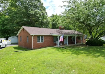 Brand-new roof with GAF Timberline HDZ architectural shingles in Hickory