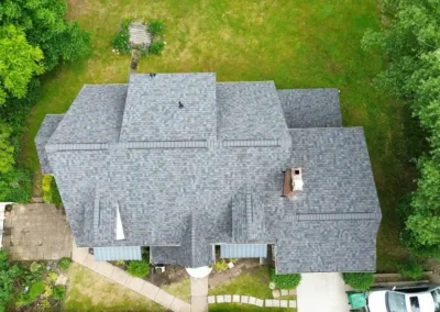 After look of project with Owens Corning Duration shingles in Williamsburg Gray