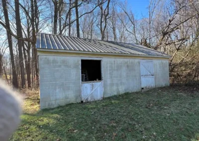 Before look of roof with signs of damage