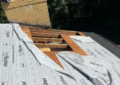 Before look of roof before roof replacement with signs of aging