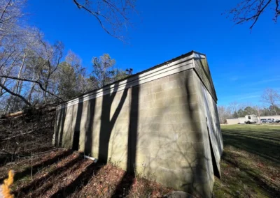 Before look of roof with signs of damage