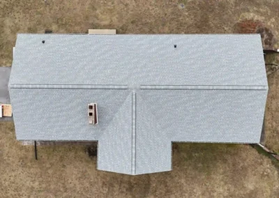 Finished look of roof with GAF Timberline HDZ shingles in Birchwood