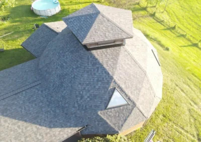 After look of roof after installation of Owens Corning Duration shingles