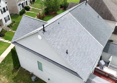 After look of roof with GAF Timberline HDZ shingles in Fox Hollow Gray