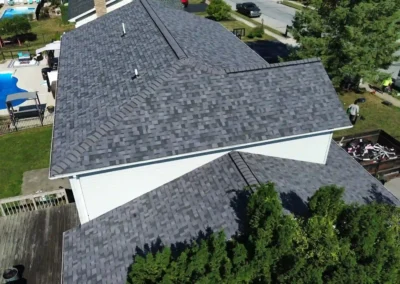 After look of roof with Owens Corning Duration shingles in Midnight Plum