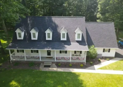 After look of roof with Owens Corning Duration shingles in Onyx Black