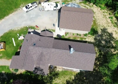 After look of roof with brand-new shingles