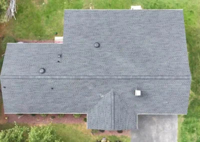 After look roof with GAF shingles on charcoal