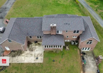 After look of the roof with the Owens Corning Duration shingle on the color of Colonial slate.