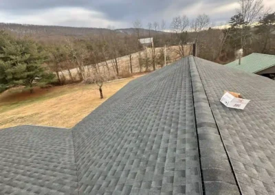 After look of roof with GAF Timberline HDZ architectural shingles in Charcoal