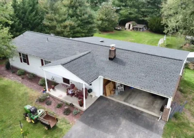 After look roof with GAF shingles on charcoal