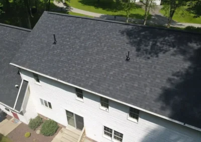 After look of roof with Owens Corning Duration shingles in Onyx Black