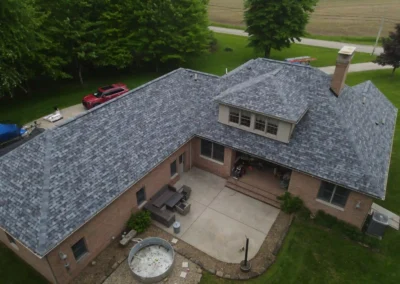 After look of the roof with Owens Corning Duration shingle on Pacific Wave color