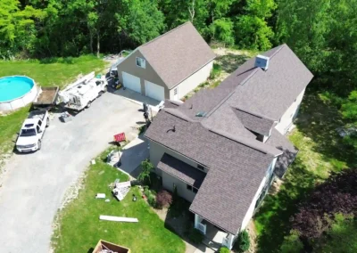 After look of roof with brand-new shingles