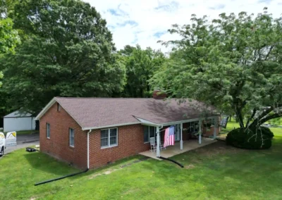 Brand-new roof with GAF Timberline HDZ architectural shingles in Hickory