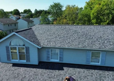 After look of roof with Owens Corning Duration shingles in Midnight Plum