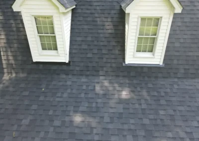 After look of roof with Owens Corning Duration shingles in Onyx Black