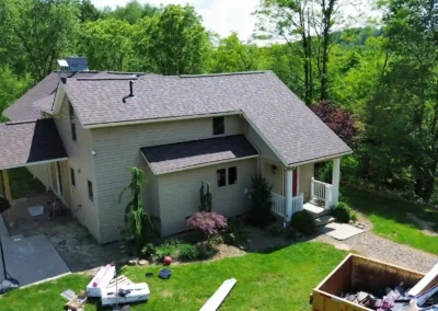 After look of roof with brand-new shingles