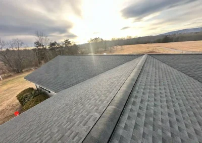 After look of roof with GAF Timberline HDZ architectural shingles in Charcoal