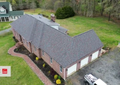 After look of the roof with the Owens Corning Duration shingle on the color of Colonial slate.