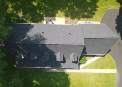 After look of roof with Owens Corning Duration shingles in Onyx Black