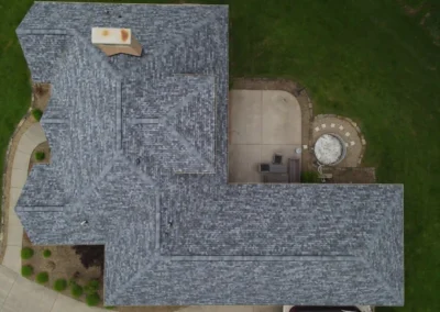 After look of the roof with Owens Corning Duration shingle on Pacific Wave color