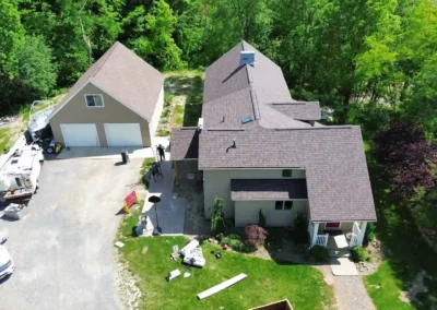 After look of roof with brand-new shingles