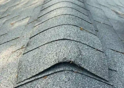 Before look of roof with shingle damage