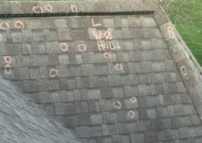 Before look of roof with signs of shingle wear