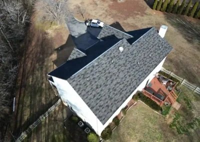 After look of roof with GAF Timberline HDZ architectural shingles in Biscayne Blue